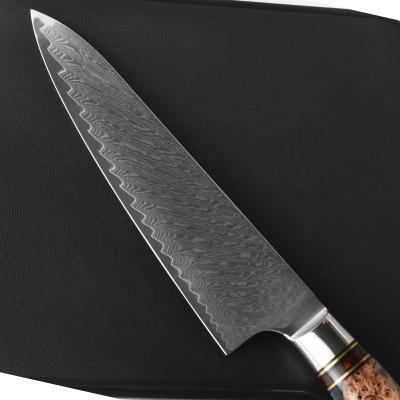 China Viable Damascus chef Knife 8 inch kitchen knife with nice resin handle for sale