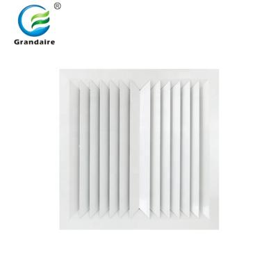 China Easy Installation Aluminum HVAC Air Diffuser System Square Two Way Duct for sale