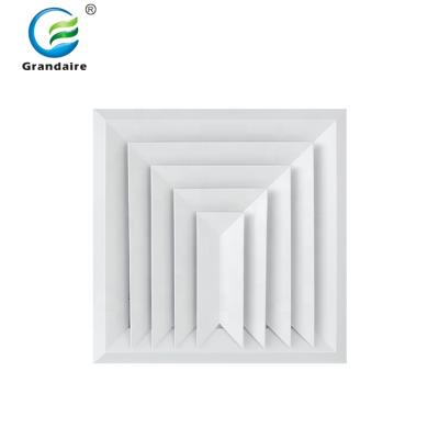 China Modern Air Conditioner 3 Way Square Aluminum Ceiling Air Diffusers for sale