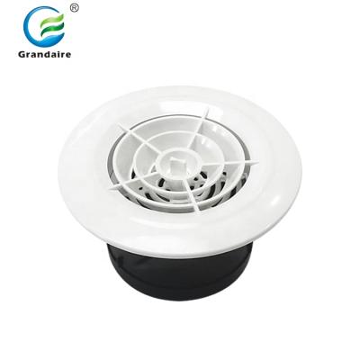 China Modern Round Decorative Cover Circular ABS Outlet Ventilation Vent Diffuser Ceiling Grill Air Exhaust Damper Modern Plastic Vent Diffuser for sale