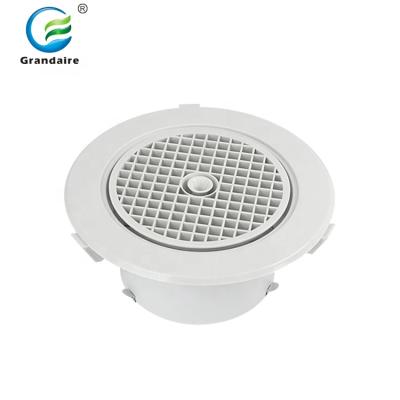 China Modern Circular ABS Ceiling Vent Diffuser Plastic Around Eggcrate Grill For Kitchen Ventilation for sale