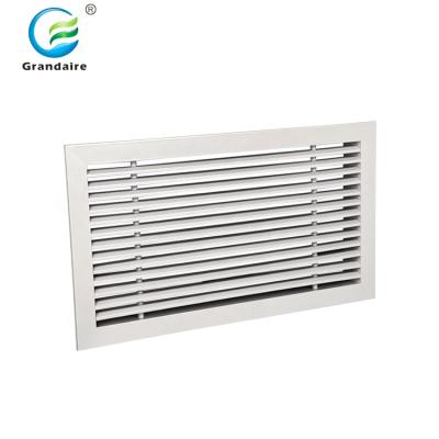 China Modern Air Conditioning Aluminum 30 Degree Fixed Linear Blades Bar Air Vent Grille For HVAC for sale