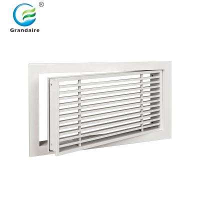 China Modern Aluminum Decorative Removable Core Ventilation Linear Bar Air Grille 0, 15, 30 Degree Blades For HVAC for sale