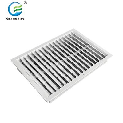 China Aluminum Decorative Fixed Wall Diffuser HVAC Air Filter Return Grille With Removable Hinged Core for sale