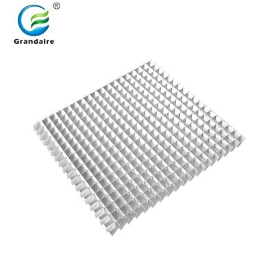 China 45 Degree Egg Crate Modern HVAC System Aluminum Core Lighting Panel Sheet For Ceiling Grille for sale