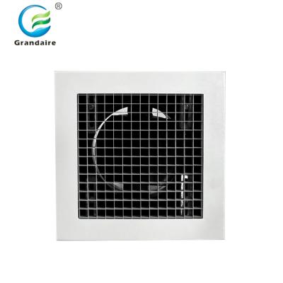 China Modern Egg Crate HVAC Aluminum and Steel Air Grilles Return with Adapor Neck for Ventilation for sale