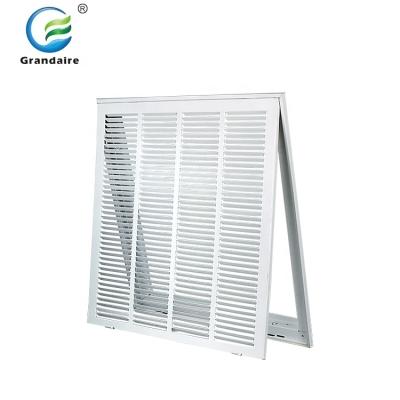 China Damper is optional supply return filter air grille with frame for sale