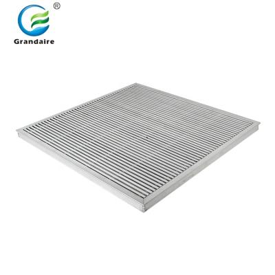 China Long Service Life China Factory Floor Diffuser Extruded Aluminum Throughout Floor Ventilation Grilles With Fix Or Removable Core for sale