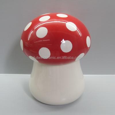 China Viable Customization Antique Ceramic Mushroom Cookie Jar for sale