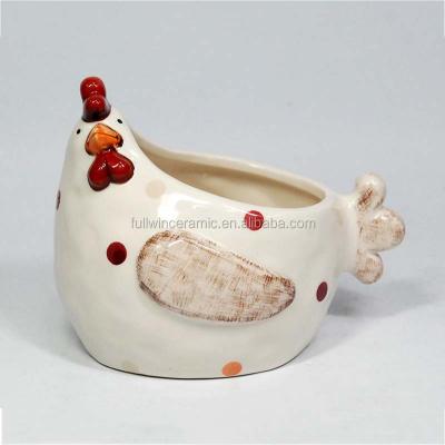 China Handcraft the ceramic rooster pot for sale