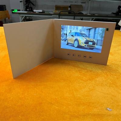 China Agriculture best-selling handmade paper craft 7 inch lcd tft panel video module greeting card business gift video brochure for sale