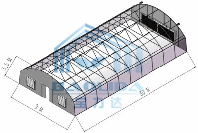 China Invernadero de cáñamo de cultivo LED de sombreado 100% con sistema de apagón en venta