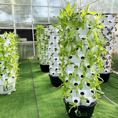 China 65L 10 Layers 80 Plant Holes Vertical Hydroponic System Hydroponic Growing Tower For Efficient Indoor Planting en venta