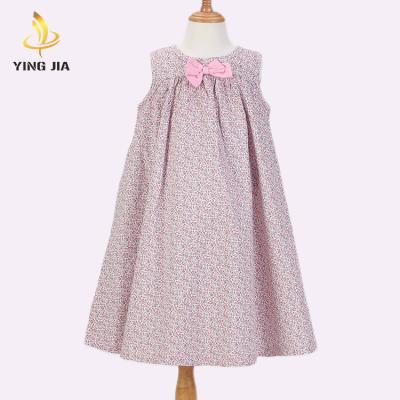 China Latest Design Breathable Wholesale Cotton Floral Baby Dress Summer Party Clothes Kids Wear Girls Dress for sale