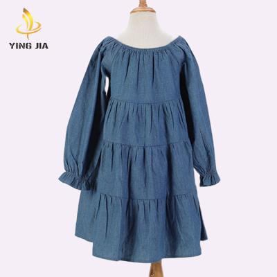 China Breathable Wholesale Baby Boutique Clothes Dress Longsleeve Baby Plain Dress Dress for sale