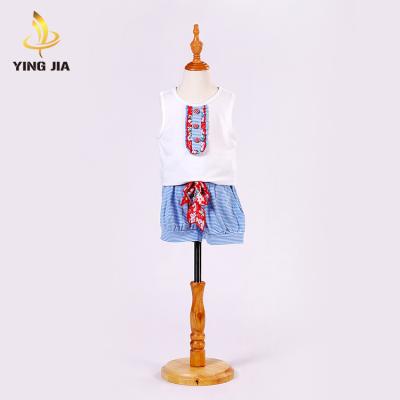 China Cute Sleeveless Kids Summer Clothes Dressing Set For Girls for sale