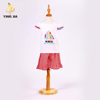 China Beautiful Short Sleeve Customized Size Fashion Comfortable Kids Baby Clothing Set for sale