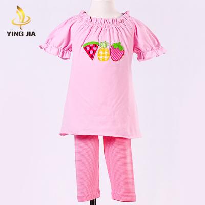 China Short Sleeve Pants Trousers Cotton Knit Outfit Babies Clothing Set for sale