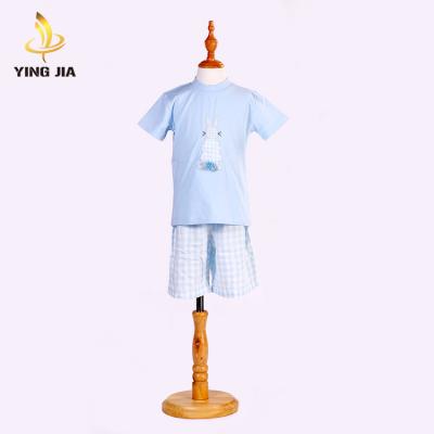 China Wholesale Short Sleeve Cotton Short Sleeve Boys Kids Casual Clothing Set for sale