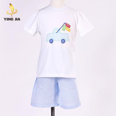 China Short Sleeve Car Pattern Baby Boy Clothes Kids Toddler Boys Dressing Set for sale