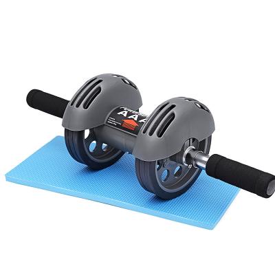 China Hot Selling PP +PU+ Steel Pipe Abdominal Muscle Trainer Ab Wheel Roller Fitness Equipment Fitness Equipment Workout Wheel With Double Wheels for sale