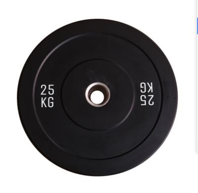 China Full Color Black Film Full Barbell Rubber Tablet Weightlifting Tablet Universal Rubber Tablet Big Hole for sale