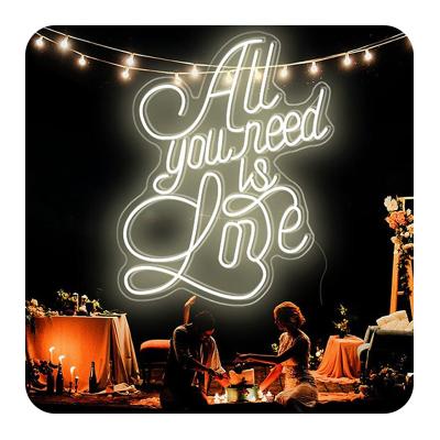 China Beautiful Contemporary Custom Acrylic Neon Mall Party Discount Store Use All You Need Is Love Neon for sale