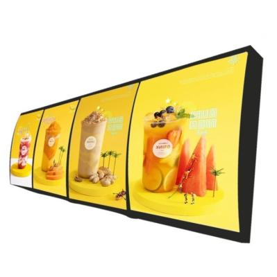 China Outdoor And Indoor Sign Board Arc Shaped Control Light Box Led Display Panel KFC Hamburg Price List Menu Wall Mounted Control Light Box for sale