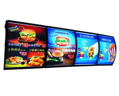 China Store shopping mall KFC fast Food restaurants aluminum alloy led menu board backlit advertising order food advertising light box for sale