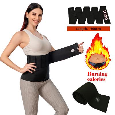 China Workable Elastic Band Belly Wrap For Weight Loss Tummy Stomach Belt Body Shaper Flat Waist Trainer for sale