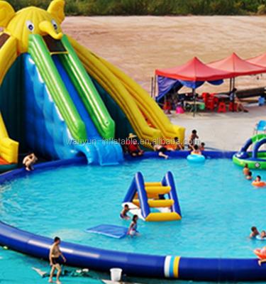 中国 2018 Hot sale attractive inflatable playground water park, customized outdoor inflatable water park for kids and adult 販売のため