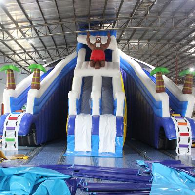 중국 Factory Price Inflatable Bear Theme Slide Inflatable Animal Aqua Park Equipment For Kids 판매용