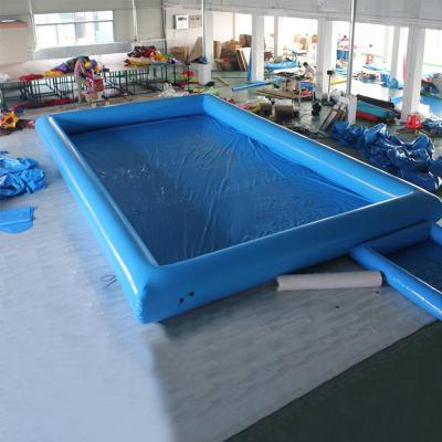 China Outdoor Portable inflatable swimming pools Regular blue outdoor custom commercial swimming pool rectangle inflatable pool for sale