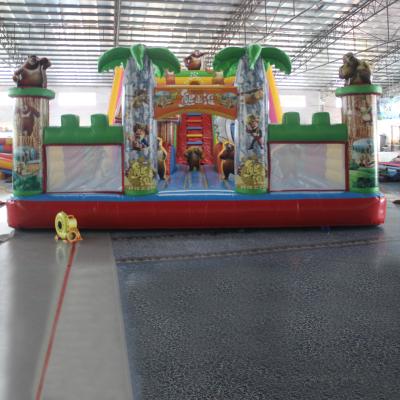 China Popular sell Animal forest Inflatable Bouncy Castle Jumping Amusement Park Equipment inflatable bouncy slide for kids for sale