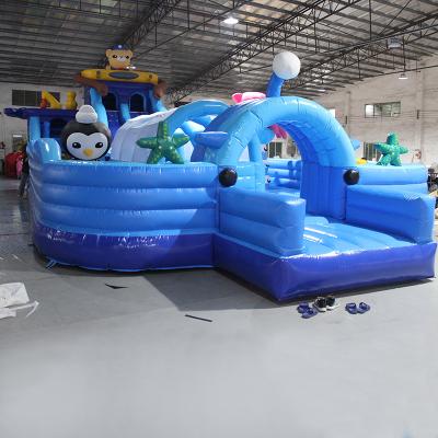 China Popular sell Outdoor Ocean Theme Inflatable Bouncy Castle Jumping Amusement Park Equipment inflatable bouncer slide for kids for sale