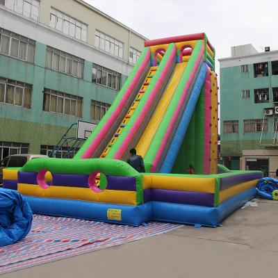 China Popular sell giant inflatable rock climbing wall with slide Outdoor Inflatable Rock Climbing Wall for obstacle course for sale