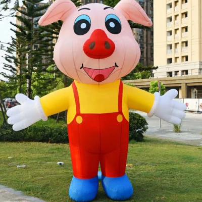 China Making A Fortune Inflatable Pig Cartoon Models Cute Inflatable Lucky Cartoon Toys For Outdoor Advertising for sale