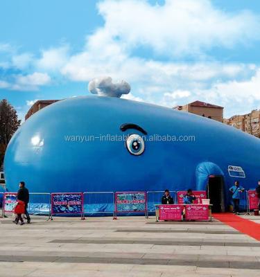 中国 Newest inflatable big whale park inflatable funny city plastic ball amusement park 販売のため