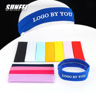 China Sunfei custom non-slip absorbent diy sport headband damen direct headband for men yoga hair bands head sweat bands for sale