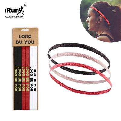 China Silicone Grip To Hold New Fitness Headband Elastic Spandex Hair Bands Cross Training Running Headbands For Men And Women for sale