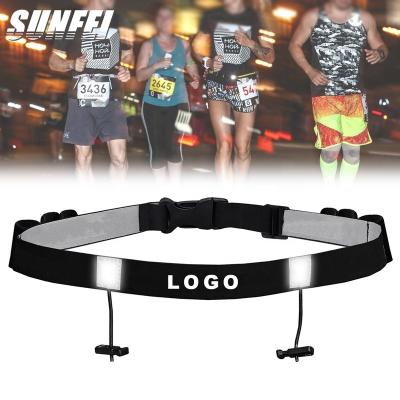 China SunFei Marathons Running Number Elastic Adjustable Reflective Belt Always Keep You Safe When Running In Low Light - Start Running Number Belt for sale