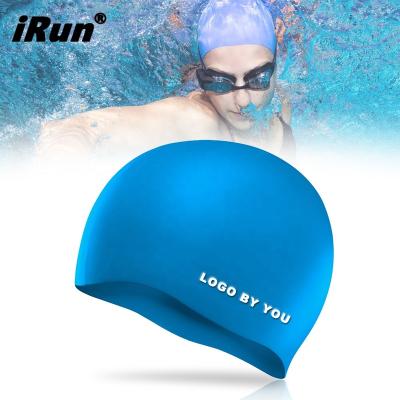 China Custom Custom Made Fashionable Waterproof Printed Silicone Printed Unisex-Adult Swim Cap Fog Design 100% Anti Elastomeric Swim Cap for sale