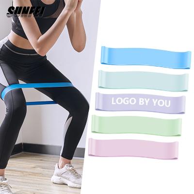 China Pull Rope Yoga Sports Latex Elastic Loop Resistance Band Custom Fitness Resistance Loop Bands Stretching Bands Set for sale