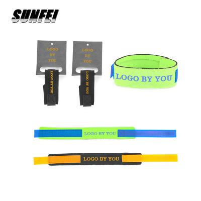 China Sunfei Triathlon Hook Match System Neoprene Chip Timing Ankle Band Adjustable Webbing Rope Wraps etc. running marathon and loop strap marathon for running for sale