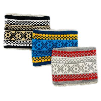 China Short High Quality Acrylic Jacquard Pattern Winter Neckwarmer / Double Layers Fleece for sale