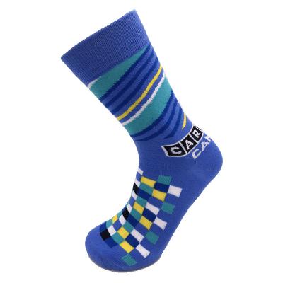 China Custom 360 wraps cotton sporty high quality jacquard logo dress sock for sale