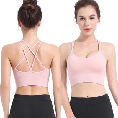 China Women's Breathable Yoga Bra Plus Size Yoga Bra Strappy Back Yoga Bra for sale