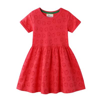 China Anti-wrinkle Amazon border children's short skirt, childish printed floral skirt, girl's dress for sale