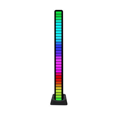 China Modern Creative Colorful Light Bars Sound Control LED Ambient Light, with Music Level Indicator 32 LED Bit Car Desk Light for sale