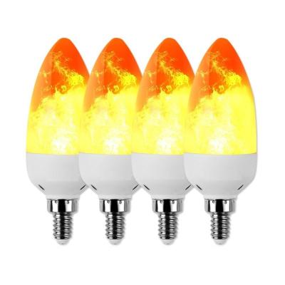 China Warehouse Ccandelabra Lamp Bulb C35 Base Flickering Flame Tip E12 E14 Led Candle Light for sale